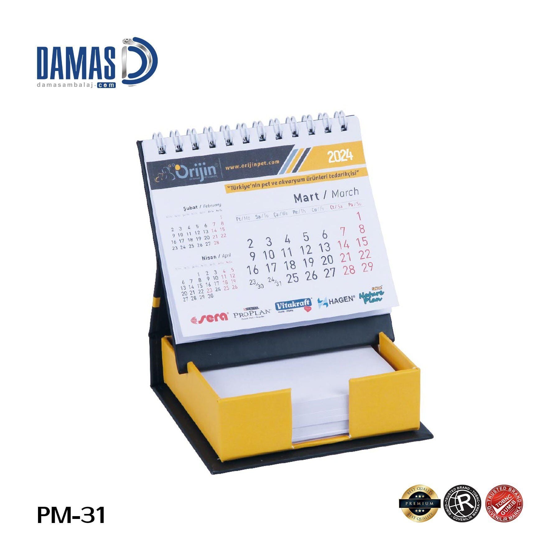 Takvimli Küp Bloknot ( YNPM-31 ) 500 adet