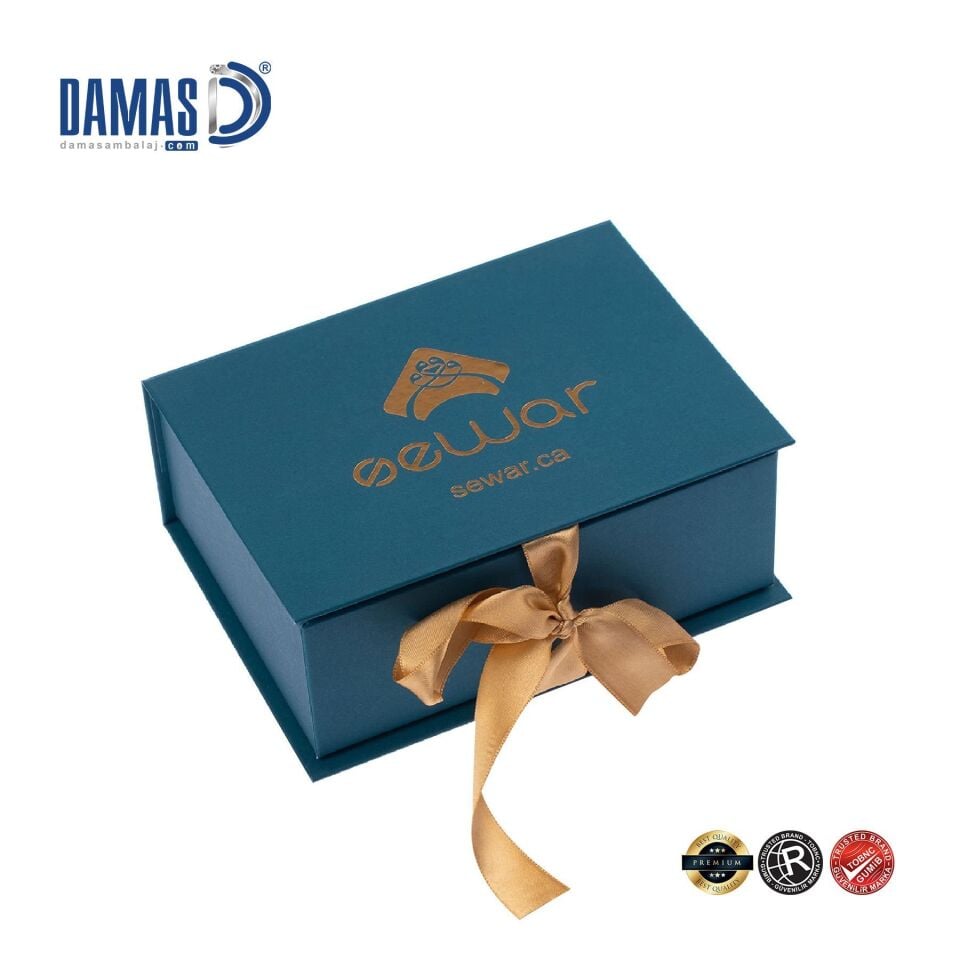 ( طباعة خاصة ) علب مقوى مع شريط 