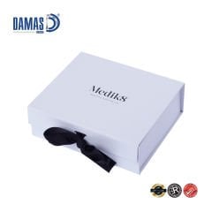 Cardboard Folding Gift Box With ribbon