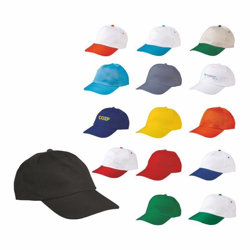 Papatya Polyester Şapka (ÖZEL BASKI) Nakış - 250 Adet - 5 x 8 cm Tek Yön Baskı